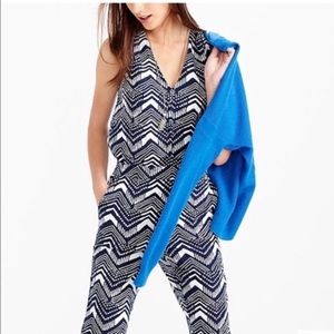 J. Crew Blue & White Jumpsuit